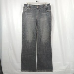 j jill Jeans Women's Size Gray 6 Stretch Bootcut Distress At Hem See Pics